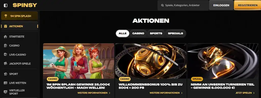 casino spinsy deutschland
