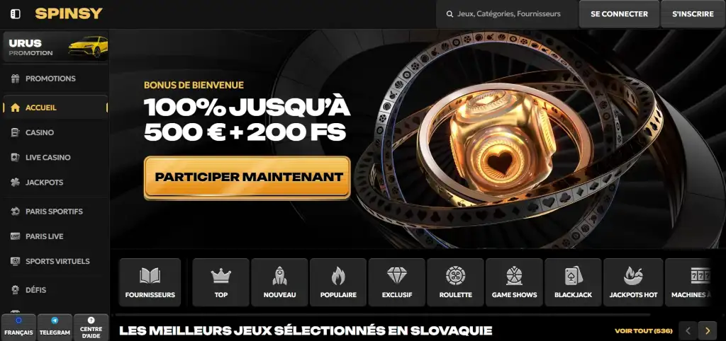 spinsy casino en ligne